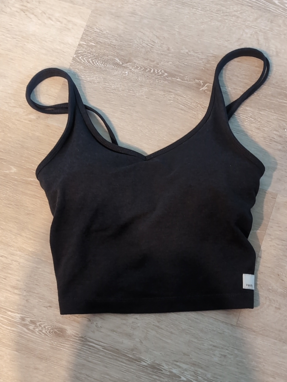 Vuori Charcoal V-Neck Cropped Top